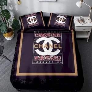 Chanel Paris Logo Brand Bedding Set Home Decor Bedroom Bedspread Luxury