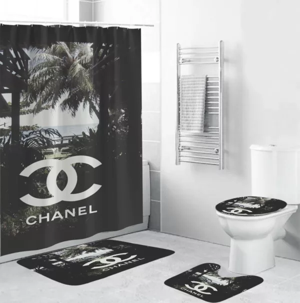 Chanelin Hawaii Scence Bathroom Set Home Decor Luxury Fashion Brand Bath Mat Hypebeast