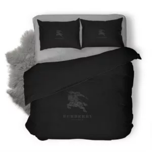 Burberry Black Logo Brand Bedding Set Bedspread Home Decor Bedroom Luxury