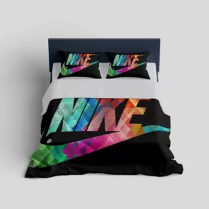 Nike Colorful Logo Brand Bedding Set Bedspread Bedroom Luxury Home Decor