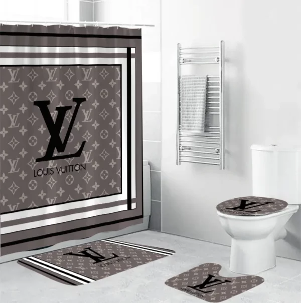 Louis Vuitton Bathroom Set Bath Mat Home Decor Hypebeast Luxury Fashion Brand