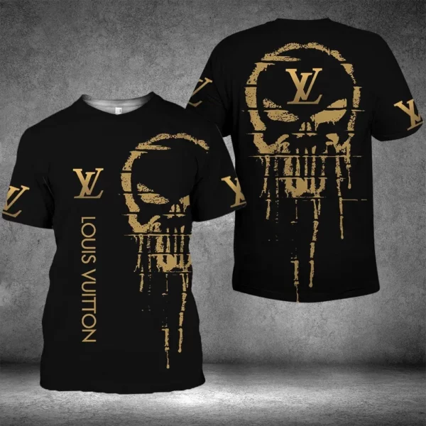 Louis Vuitton Punisher Black T Shirt Luxury Fashion Outfit