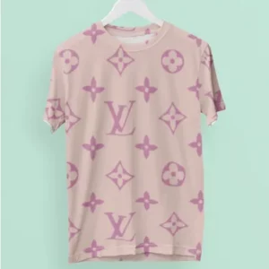 Louis Vuitton Violet Logo Cream T Shirt Luxury Fashion Outfit