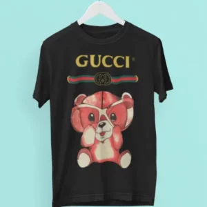 Gucci Teddy Bear Black T Shirt Outfit Luxury Fashion