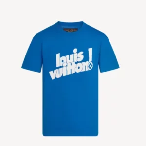 Louis Vuitton Logo Blue T Shirt Luxury Fashion Outfit