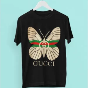 Gucci Butterfly Black T Shirt Outfit Fashion Luxury