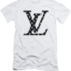 Louis Vuitton Black Logo White T Shirt Fashion Outfit Luxury