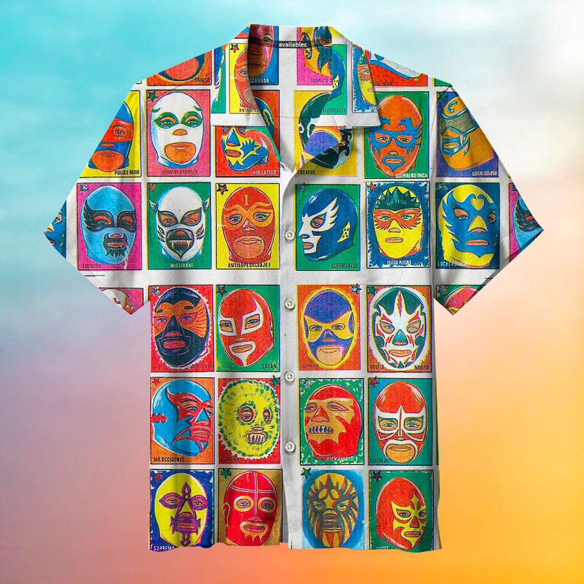 1995 Masked Wrestler Retro Hawaiian Shirt