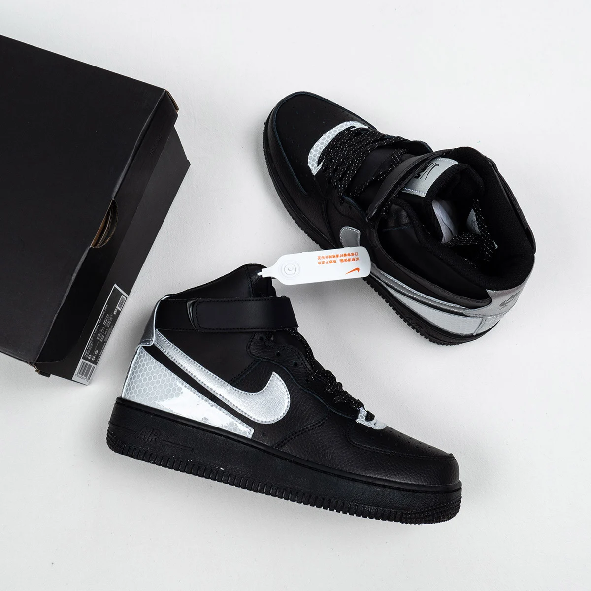 3M x Nike Air Force 1 High Black Silver CU4159-001 For Sale