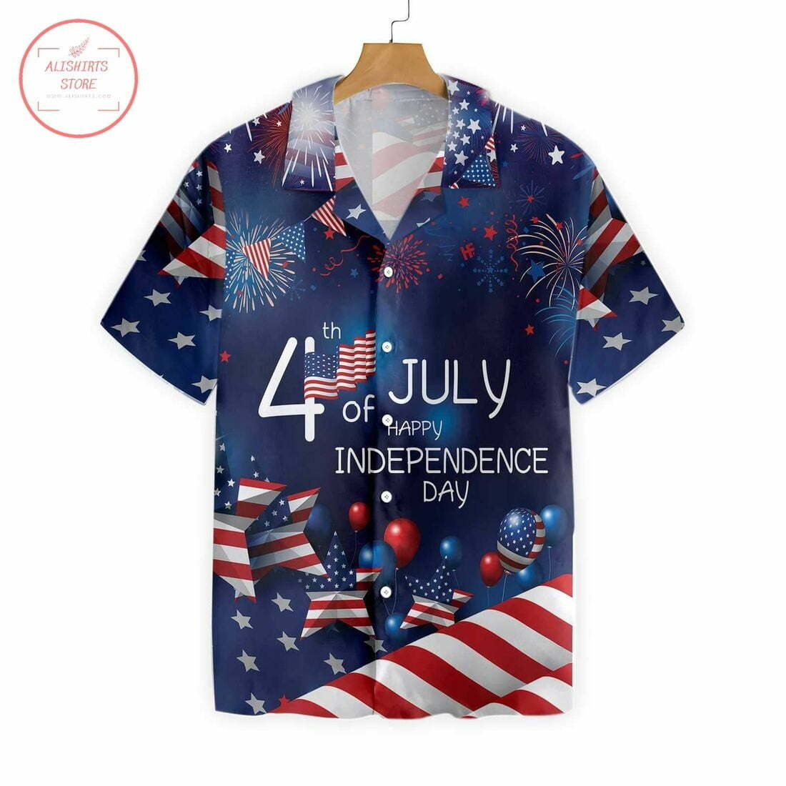 4Th July Us Independence Day Flag Hawaiian Shirt