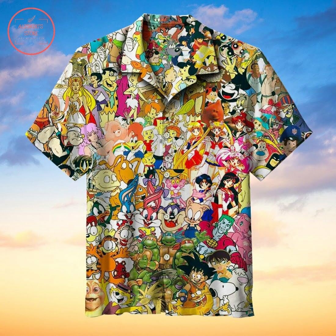 90S Cartoon Character Hawaiian Shirt