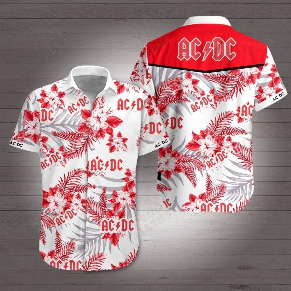 Ac Dc Rock Band Hawaiian Shirt Outfit Summer Beach