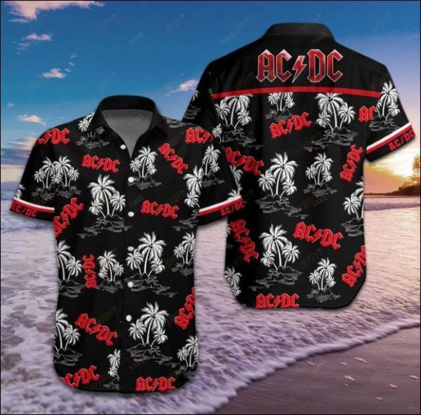 Acdc Hawaiian Shirt Outfit Summer Beach