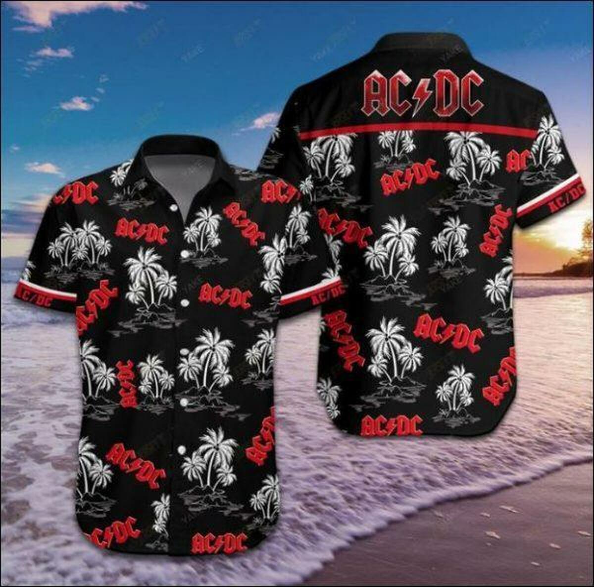 Ac/Dc Hawaiian Shirt Summer Outfit Beach