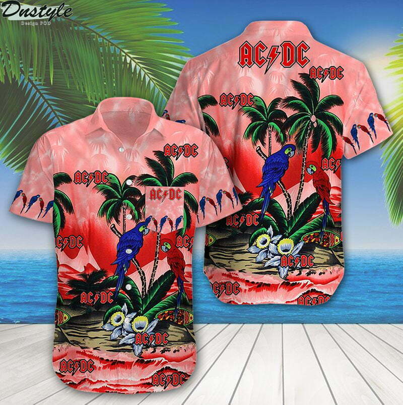 Acdc Tropical Parrot Hawaiian Shirt