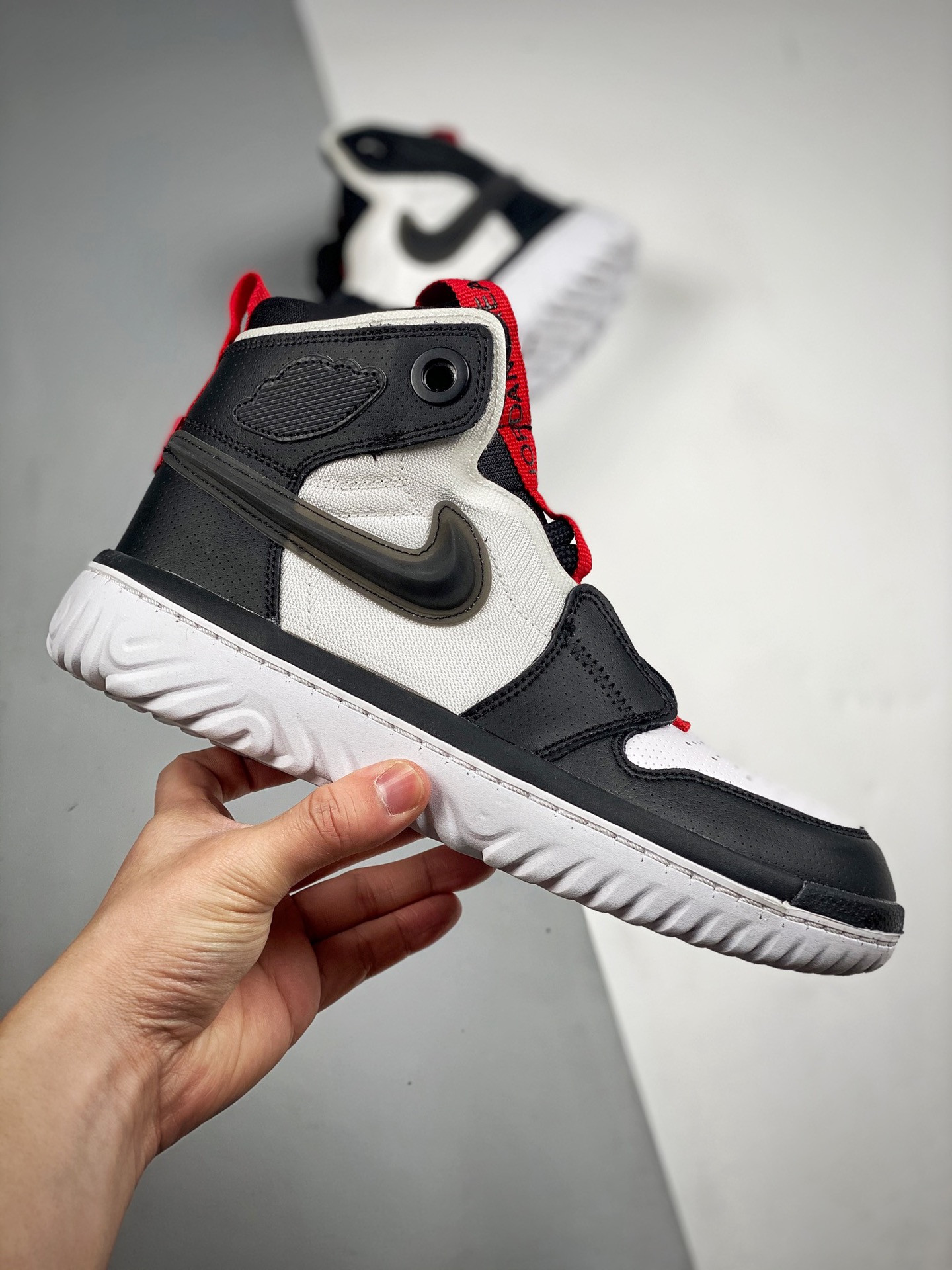 Air Jordan 1 High React White Black-Red For Sale