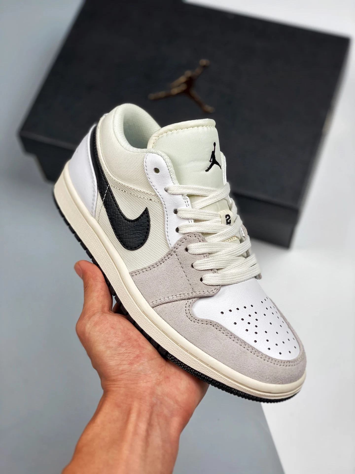 Air Jordan 1 Low Astrograbber White Sail Black For Sale