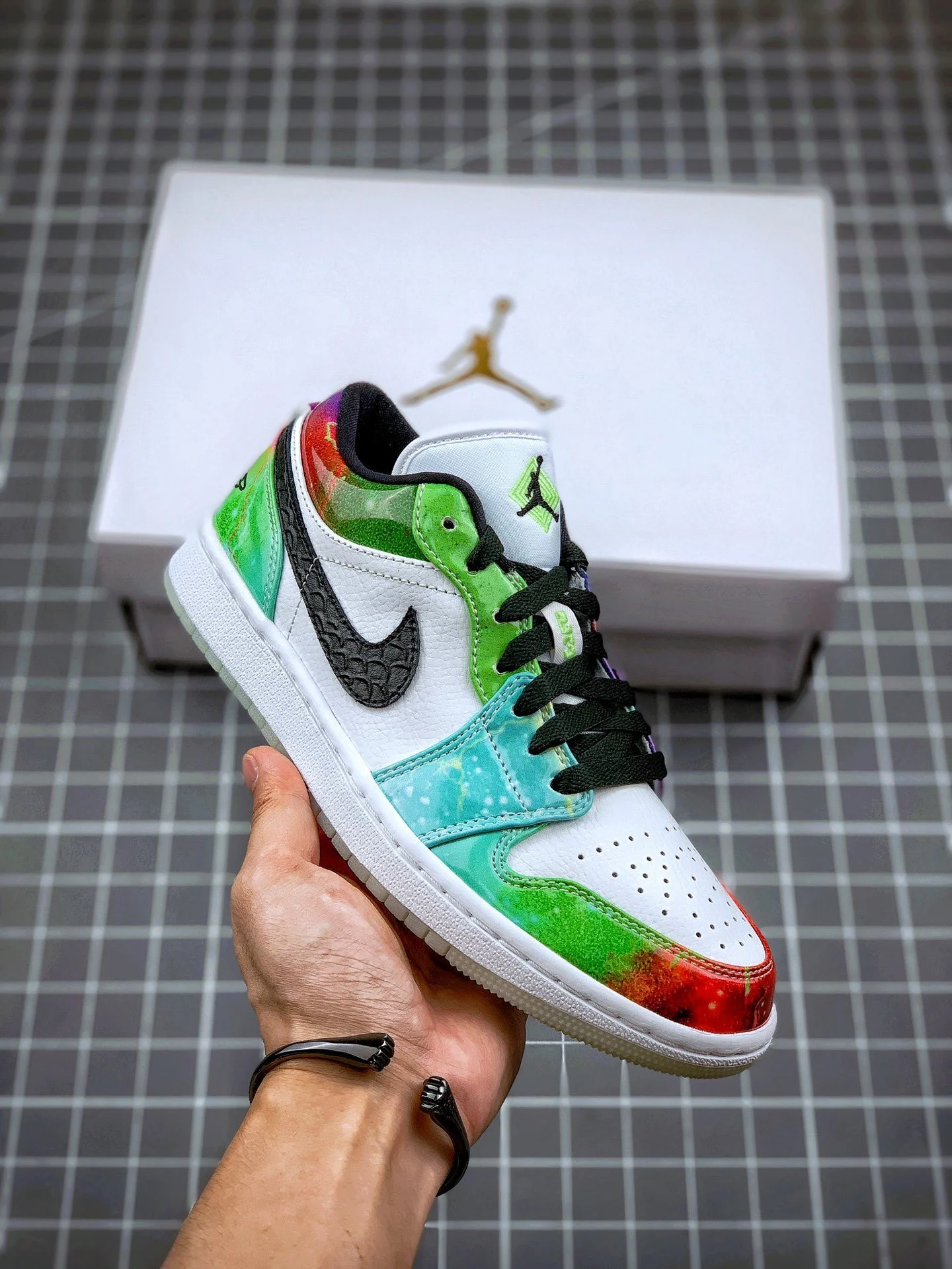 Air Jordan 1 Low Galaxy White Multi For Sale