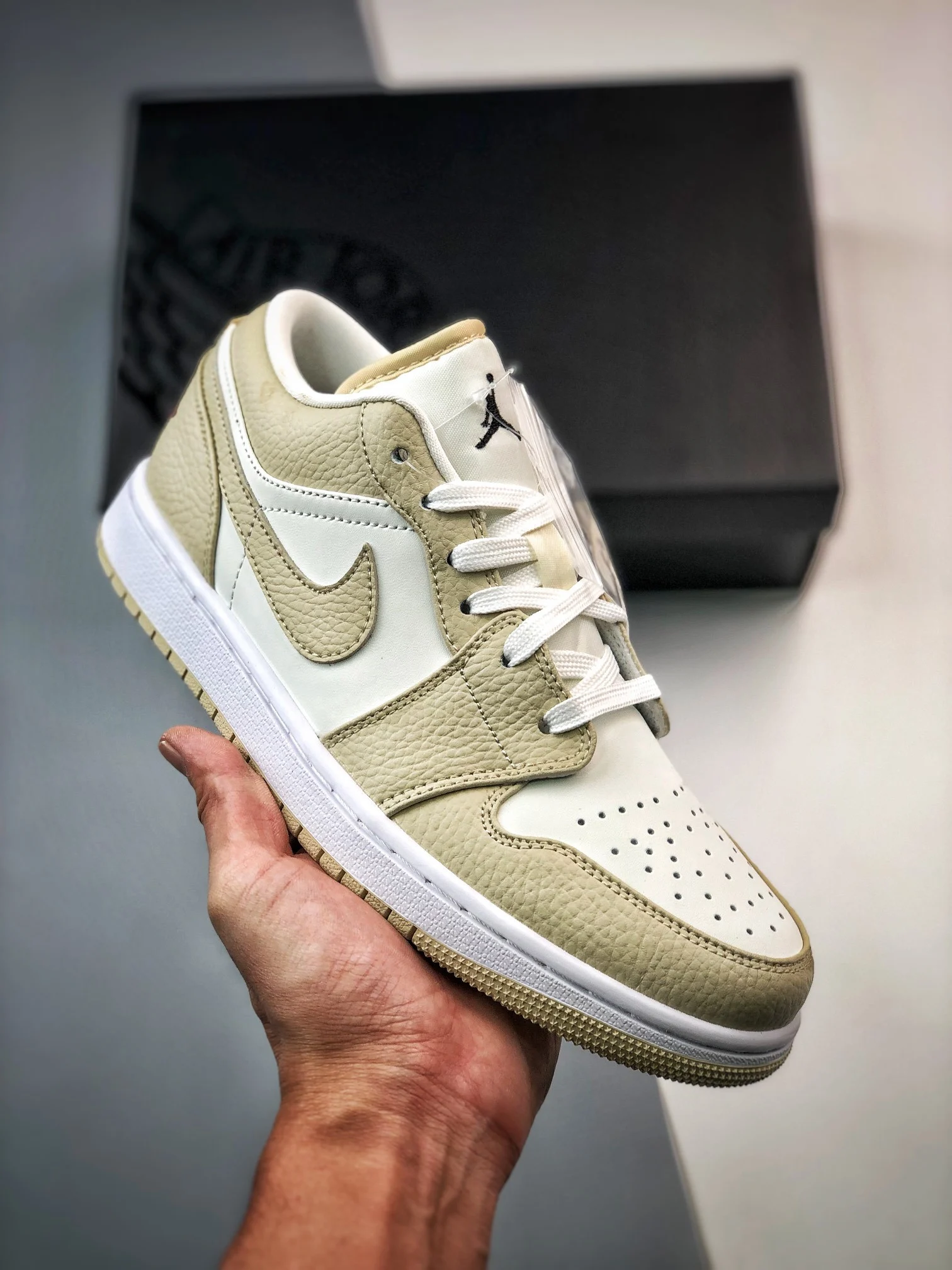 Air Jordan 1 Low Heavy Tan Leather FB7168-121 For Sale