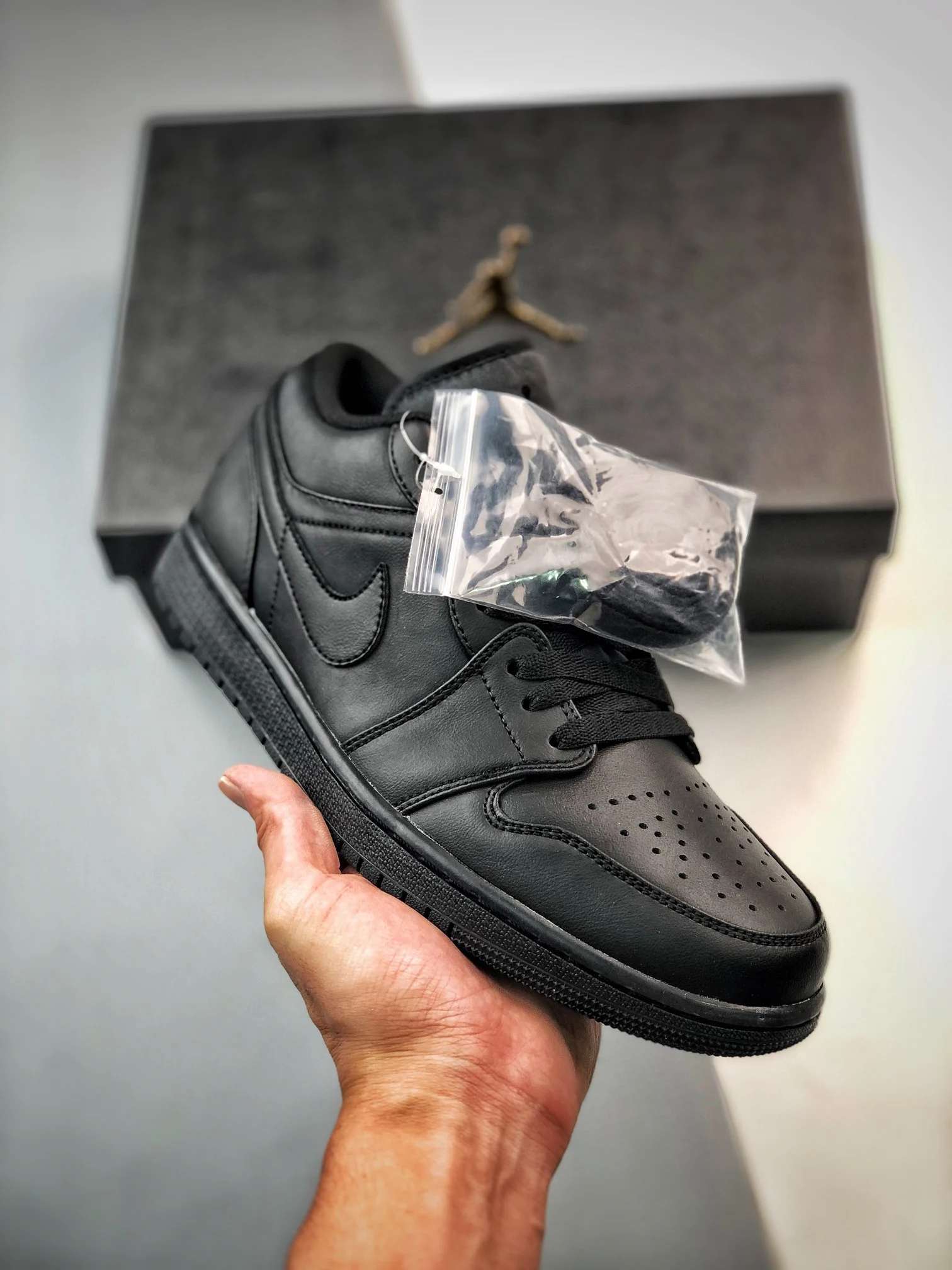 Air Jordan 1 Low Triple Black 553558-093 For Sale