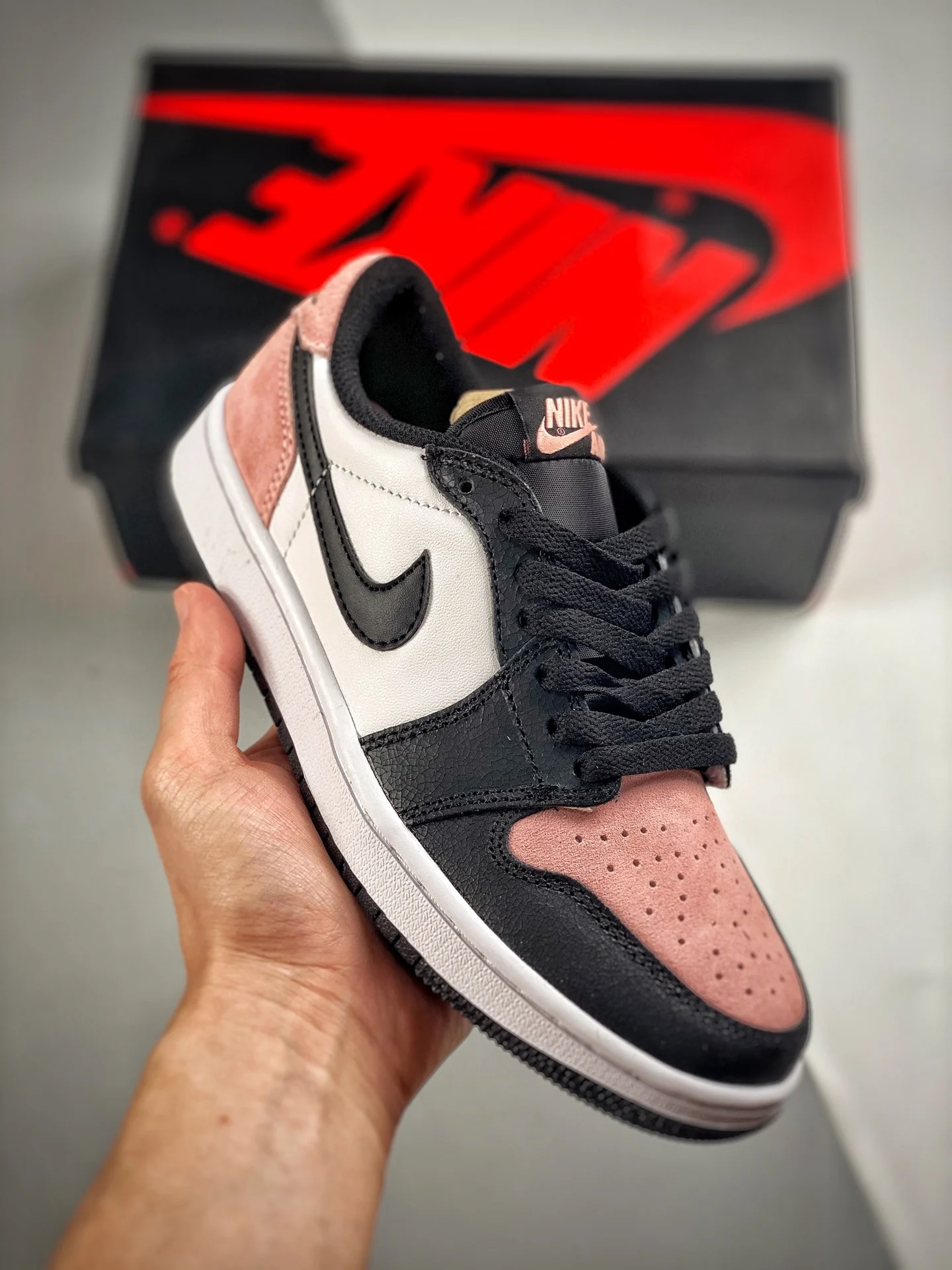 Air Jordan 1 Low Black Bleached Coral-White-Grey Fog CZ0790-061 For Sale