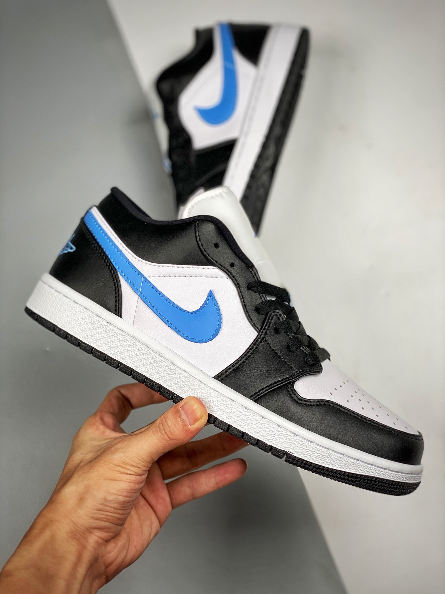 Air Jordan 1 Low Black University Blue-White For Sale