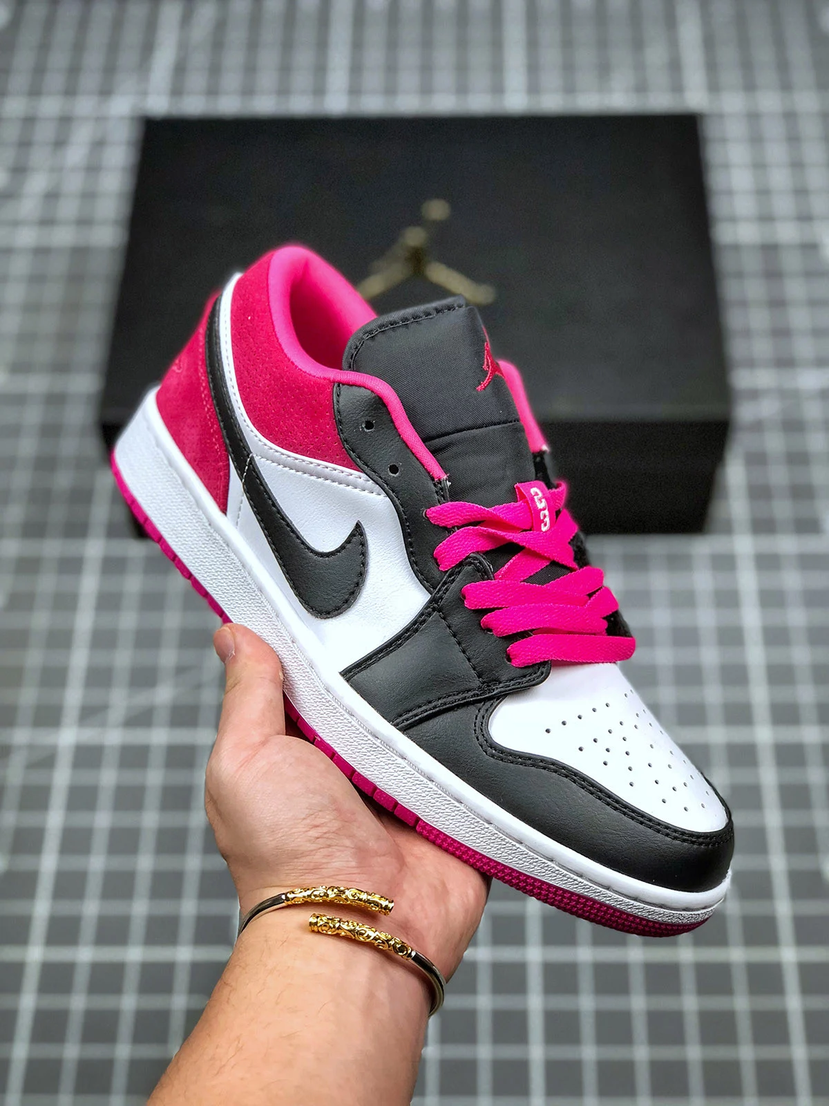 Air Jordan 1 Low Black White-Magenta CK3022-005 For Sale