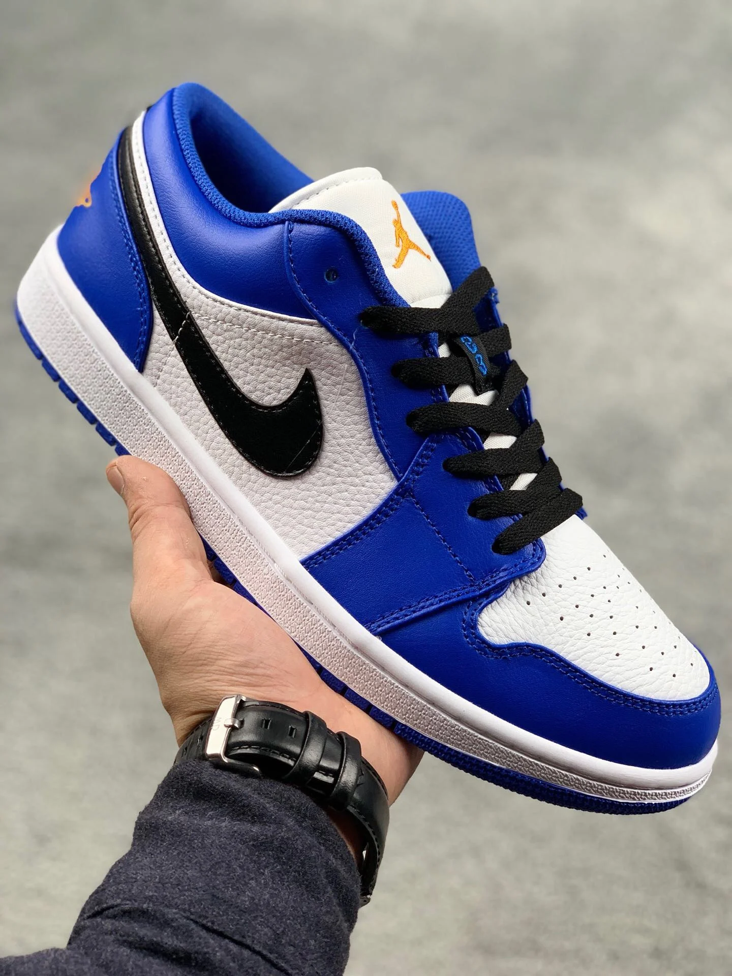 Air Jordan 1 Low Hyper Royal White-Orange Peel On Sale