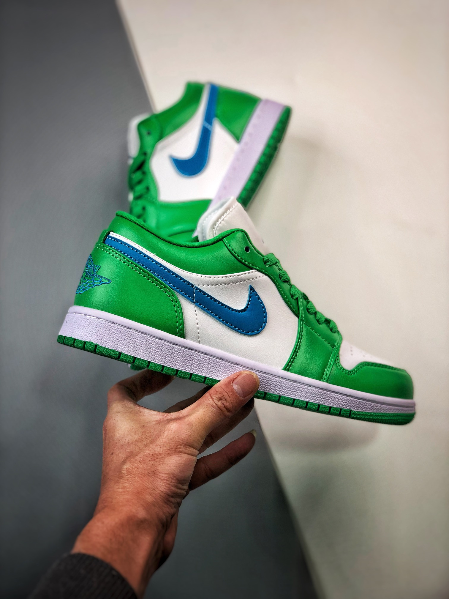 Air Jordan 1 Low Lucky Green Aquatone-White DC0774-304 For Sale