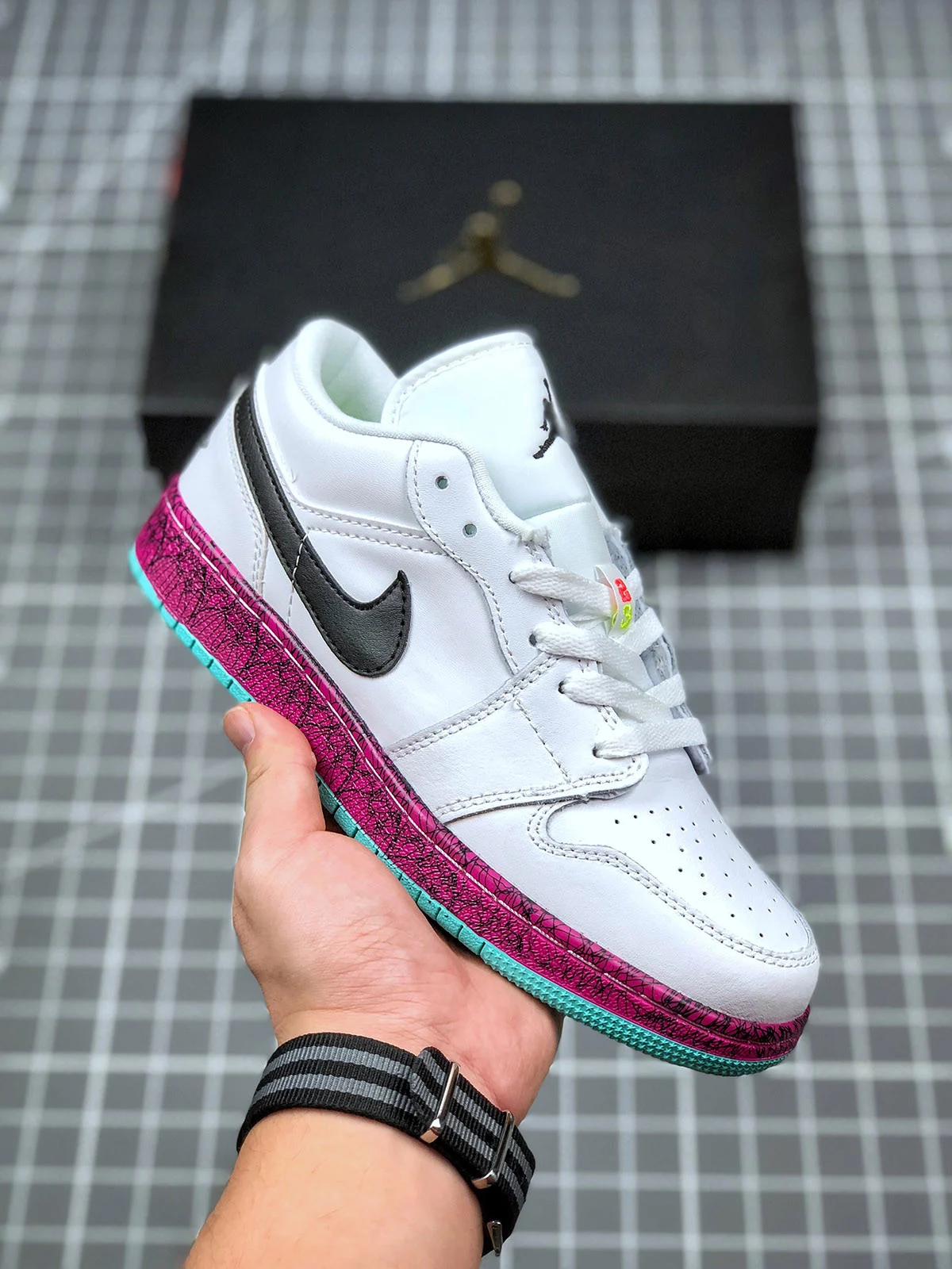 Air Jordan 1 Low Multi-Color Midsoles White CV9548-100 For Sale