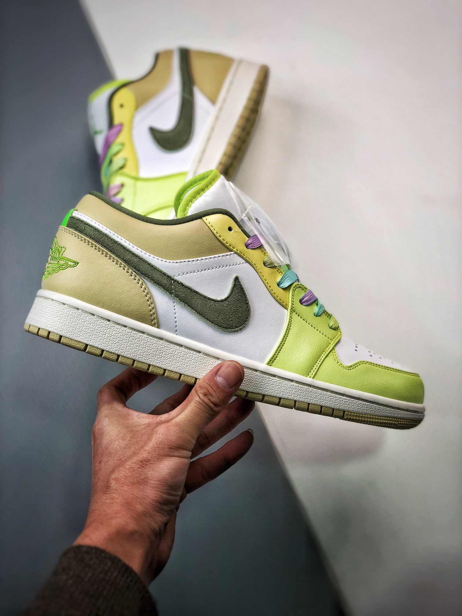 Air Jordan 1 Low Sail Light Olive-Pale Citron-Desert FD9906-131 For Sale