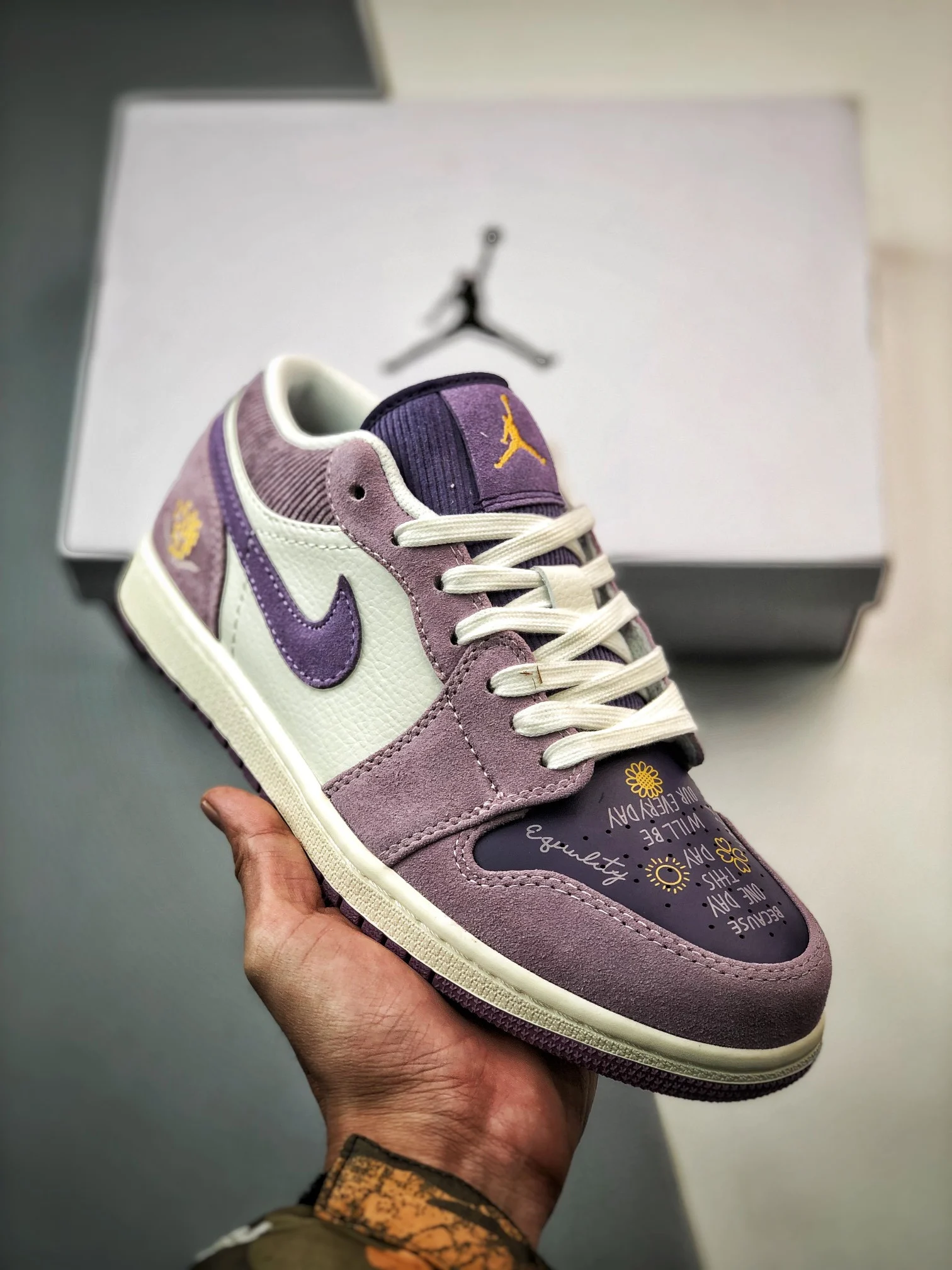 Air Jordan 1 Low Unity Purple Smoke Sail DR8057-500 For Sale