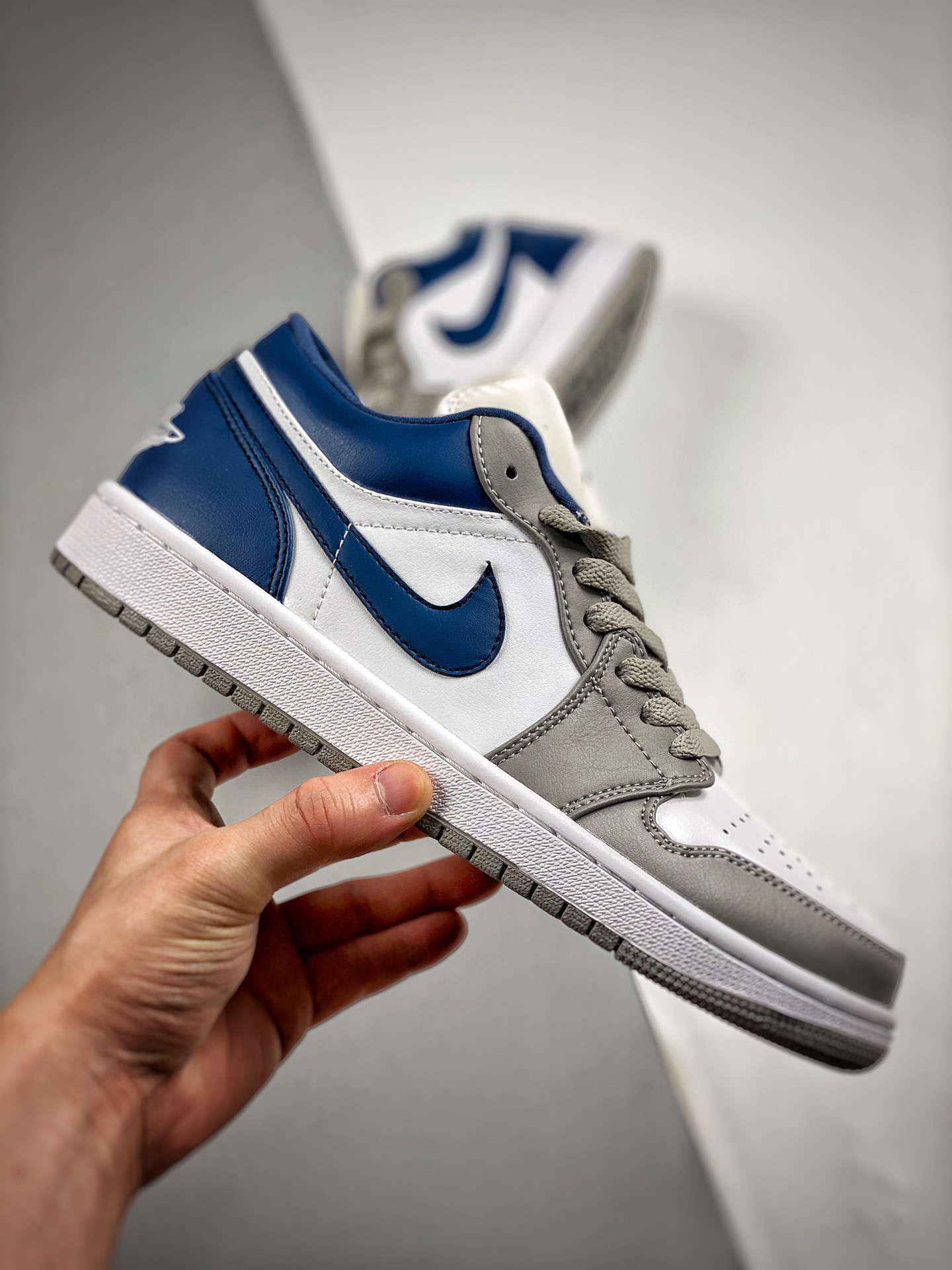 Air Jordan 1 Low White Grey Blue DC0774-042 For Sale