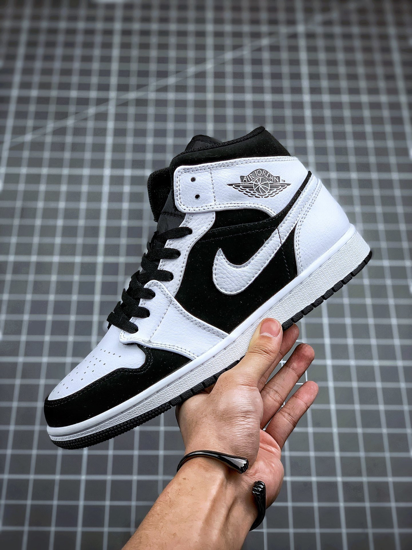 Air Jordan 1 Mid Tuxedo White Black On Sale