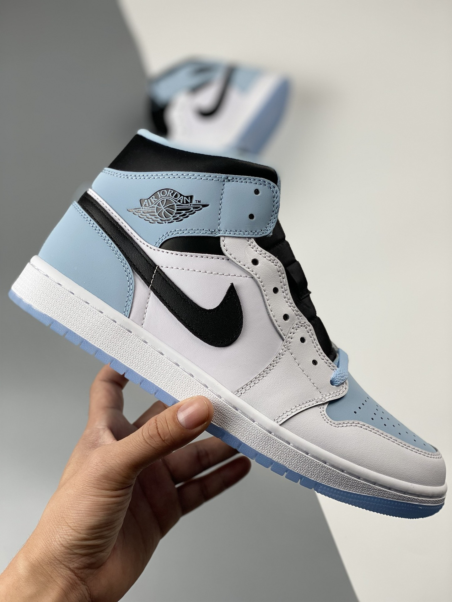 Air Jordan 1 Mid White Ice Blue-Black DV1308-104 For Sale