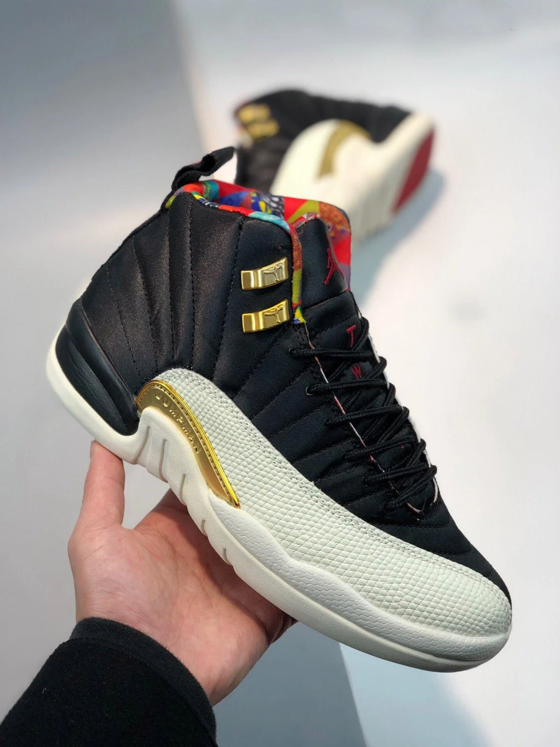 Air Jordan 12 CNY Black Sail-Metallic Gold-True Red