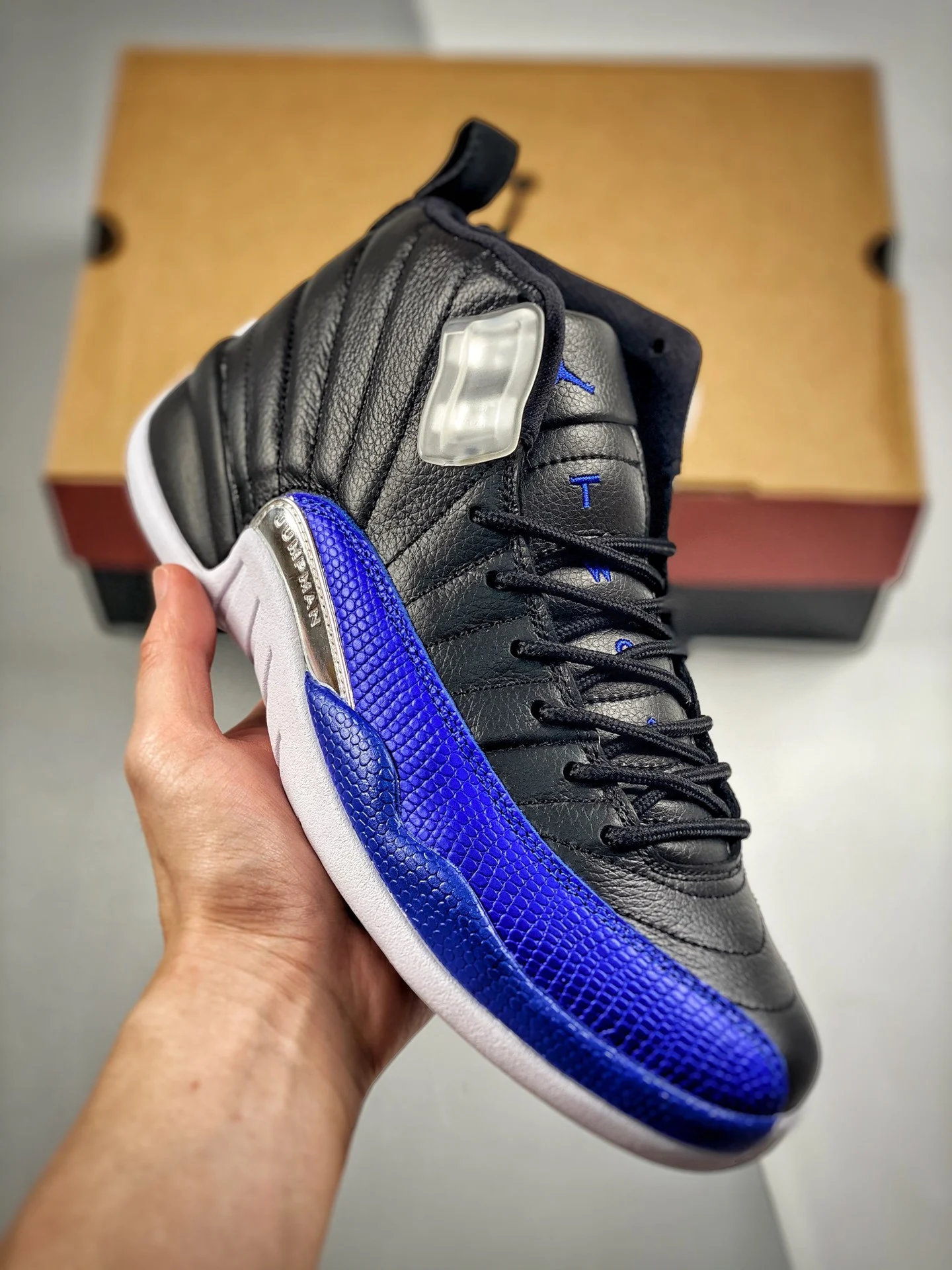 Air Jordan 12 Hyper Royal Black-Metallic Silver-White AO6068-004 For Sale