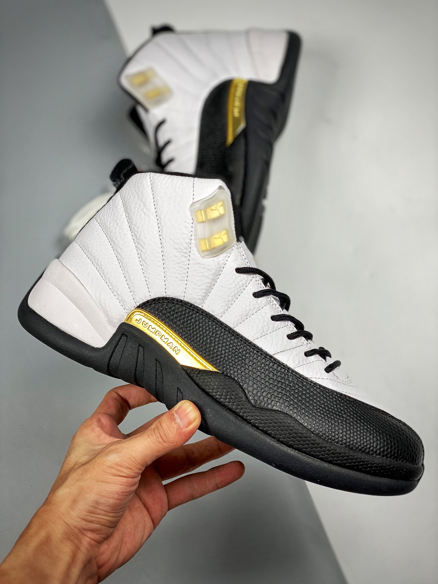 Air Jordan 12 Royalty White Black-Metallic Gold For Sale