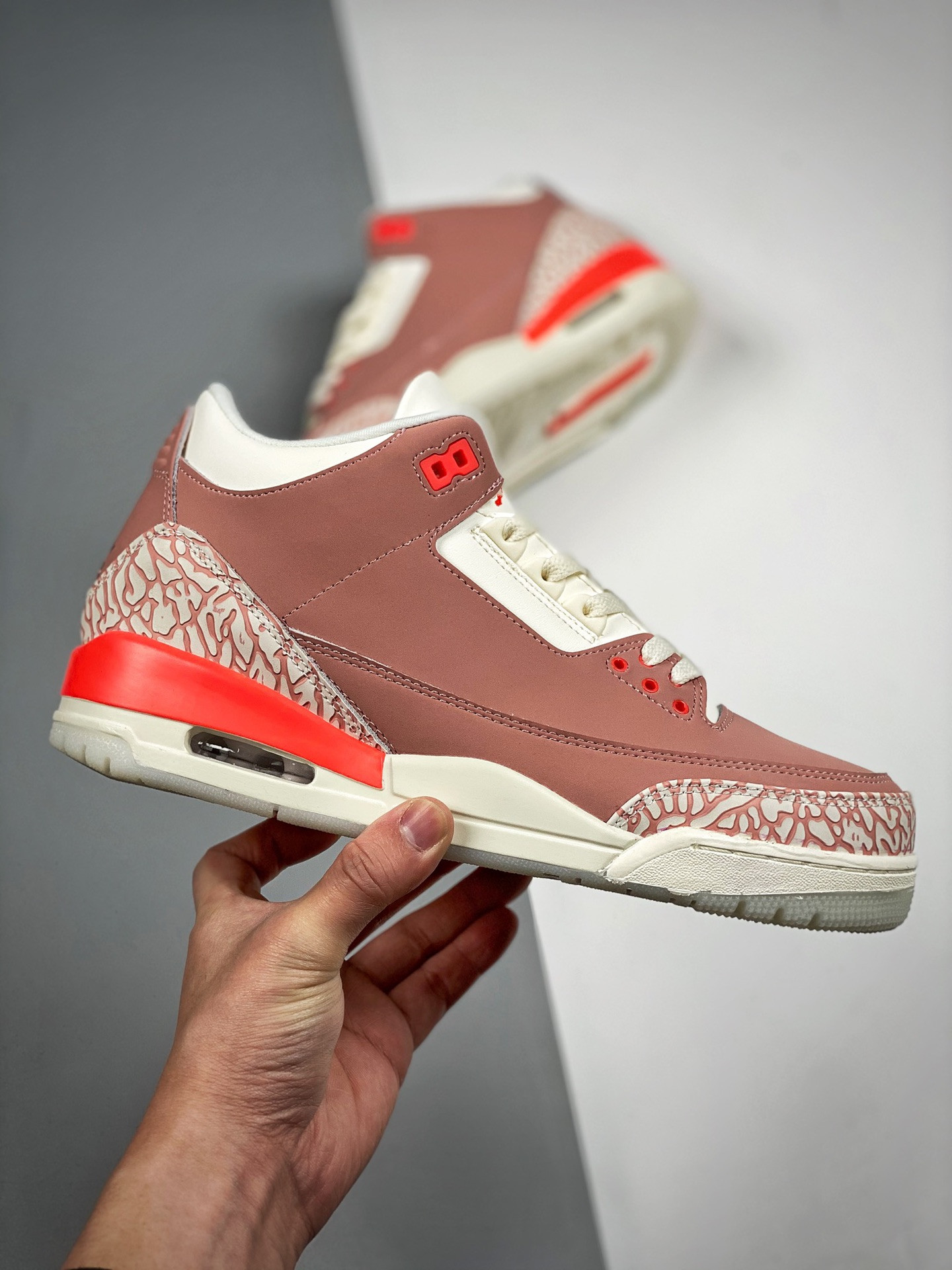 Air Jordan 3 Sail Rust Pink-White-Crimson For Sale