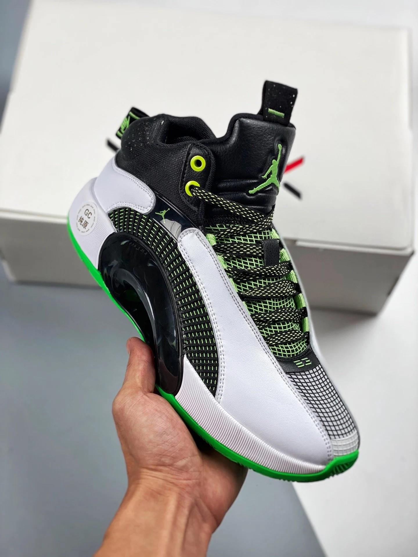 Air Jordan 35 White Black Green On Sale