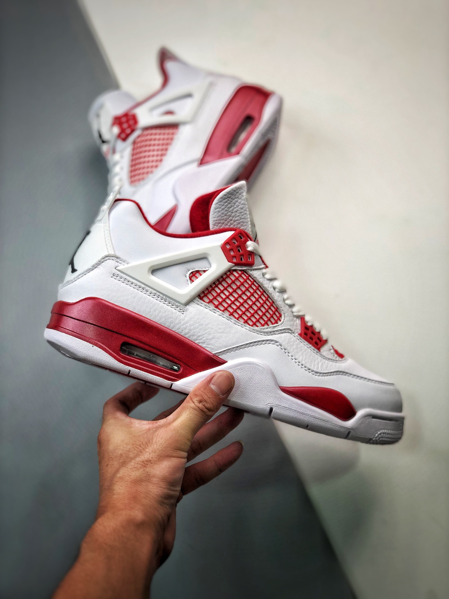 Air Jordan 4 Alternate 89 White Black-Gym Red For Sale