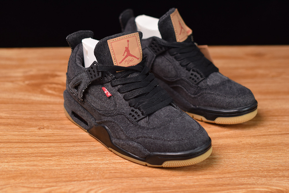 Air Jordan 4 Black Denim For Sale