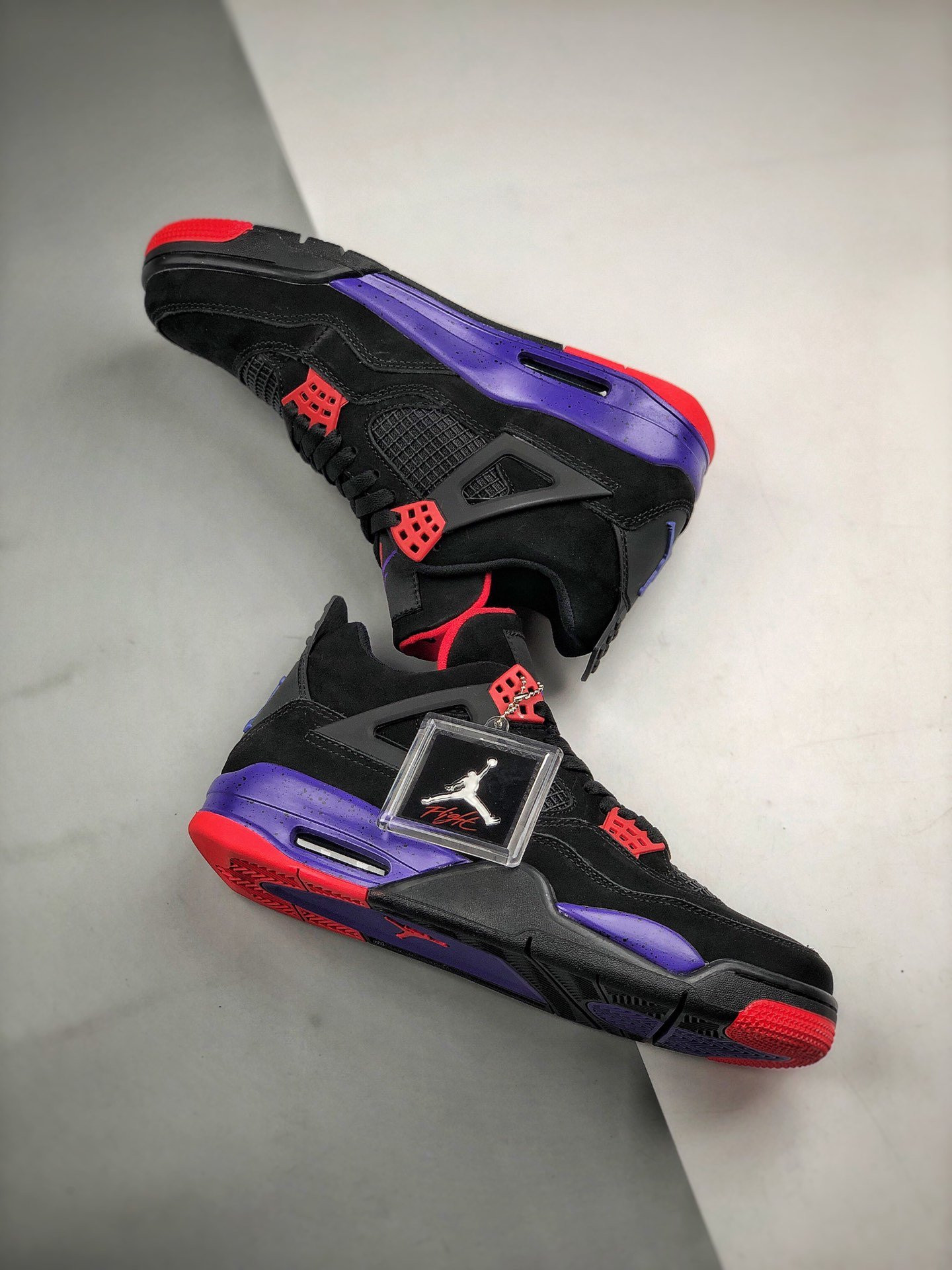 Air Jordan 4 NRG Raptors Black University Red-Court Purple For Sale