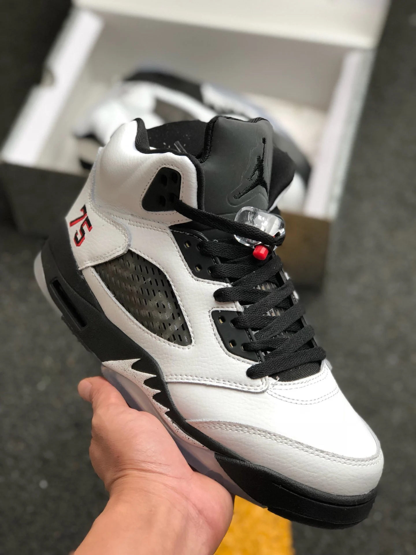 Air Jordan 5 PSG White Black For Sale