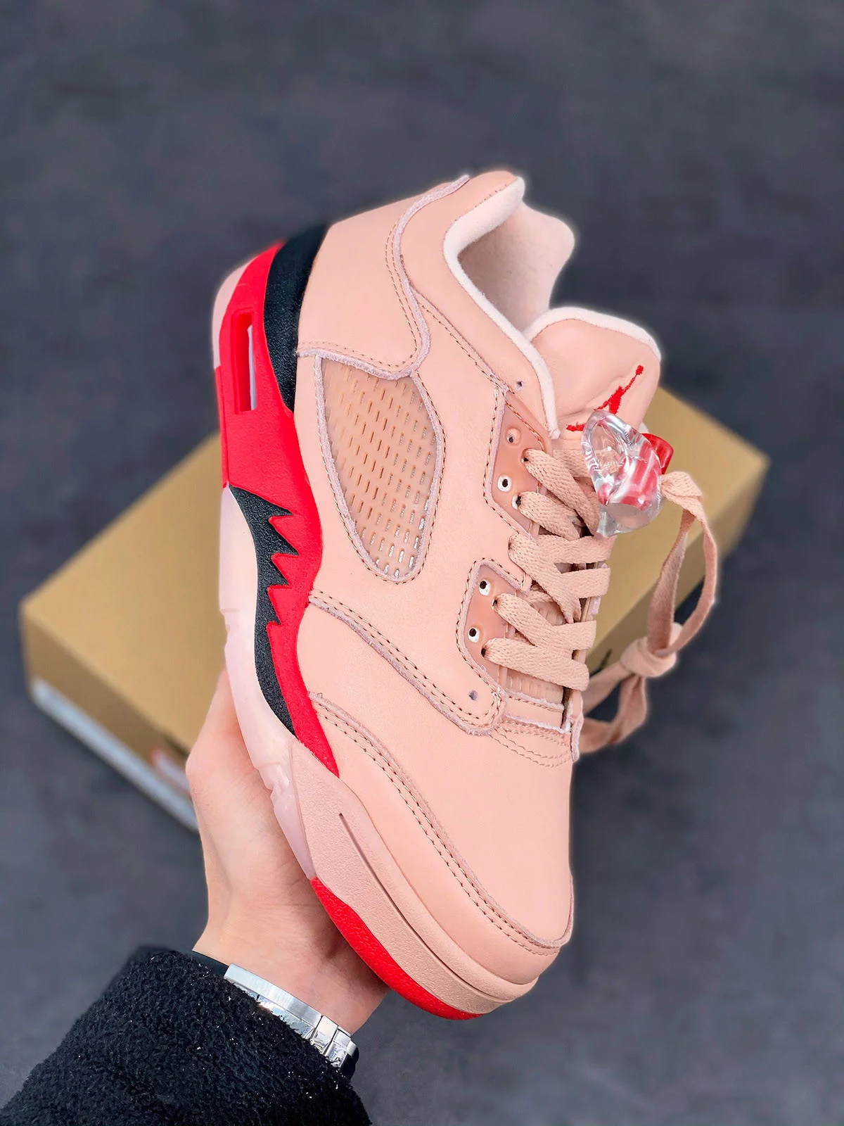 Air Jordan 5 Low Arctic Orange Siren Red-Black For Sale