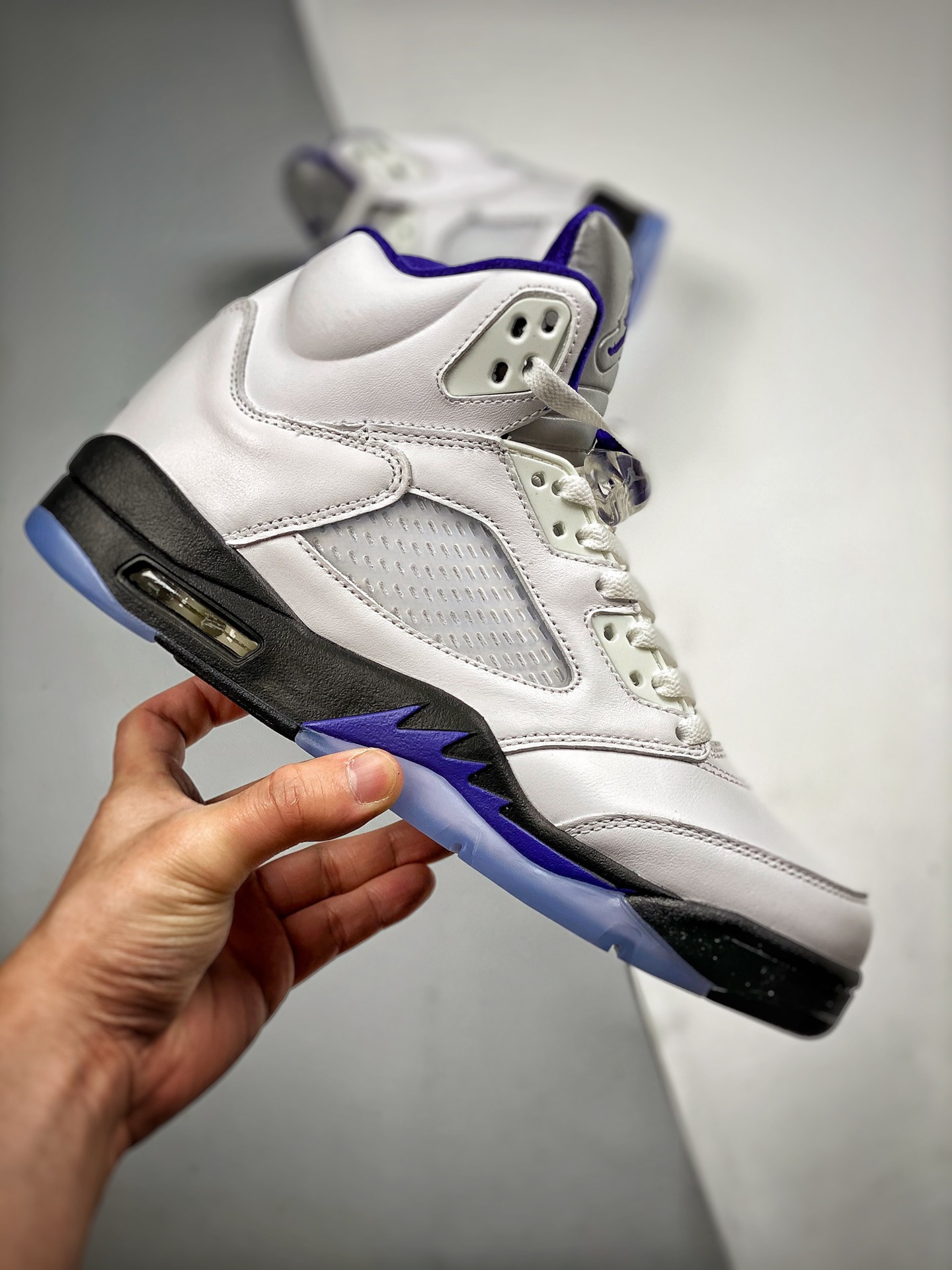 Air Jordan 5 White Dark Concord-Black For Sale