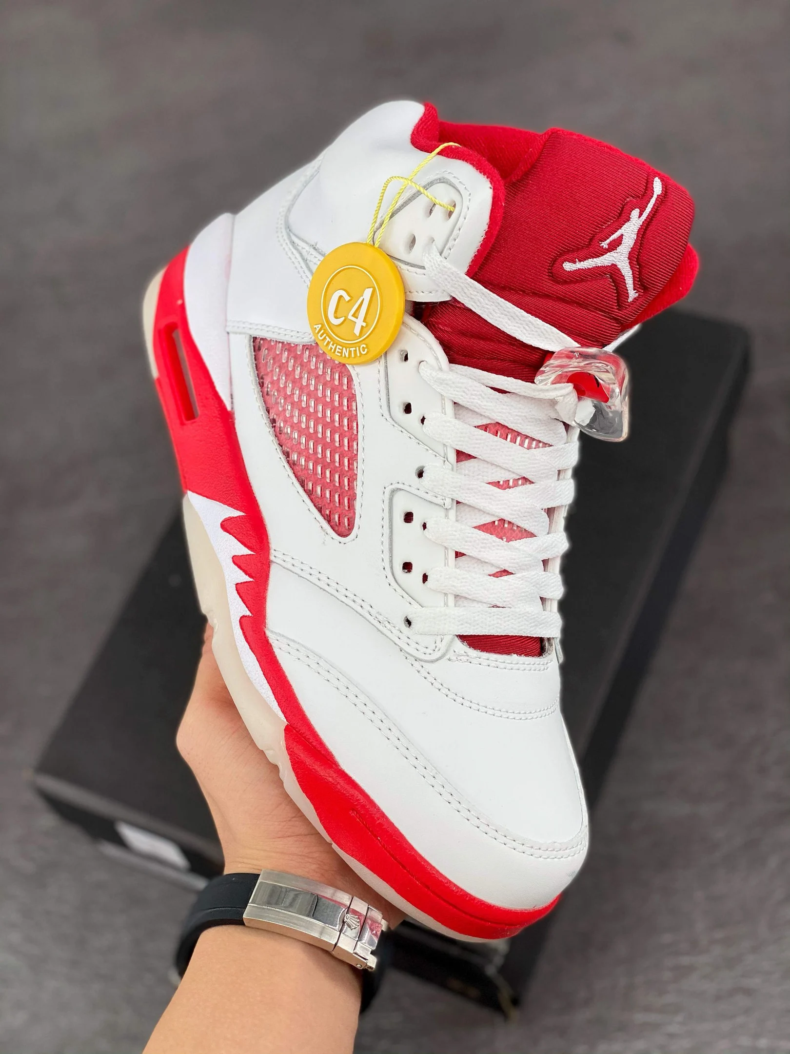 Air Jordan 5 White Pink Foam-Gym Red 440892-106 For Sale