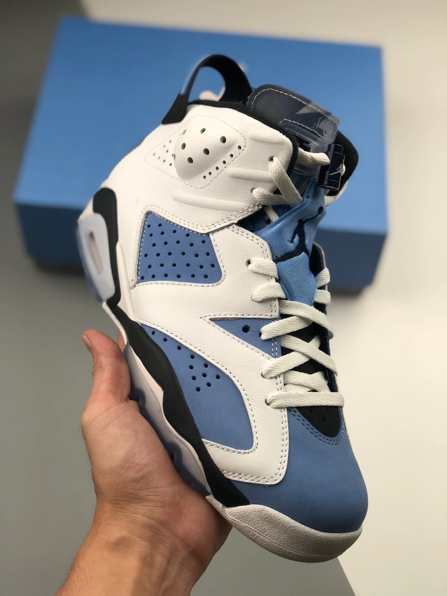 Air Jordan 6 UNC University Blue White-College Navy-Black For Sale