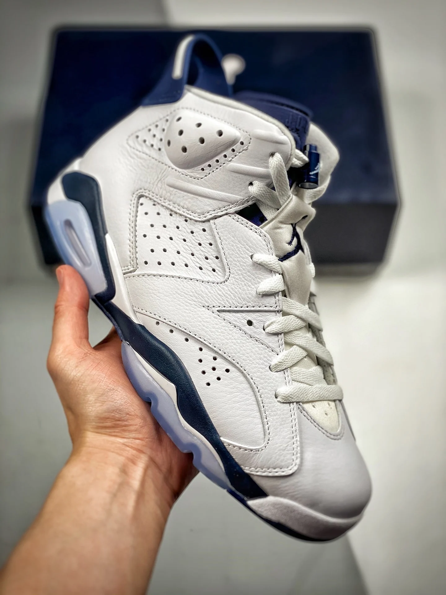 Air Jordan 6 White Midnight Navy CT8529-141 For Sale