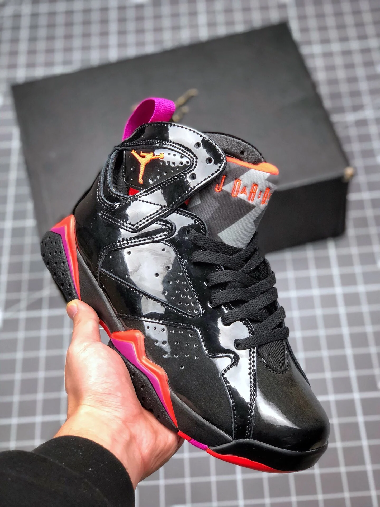 Air Jordan 7 Black Patent Leather 313358-006 For Sale